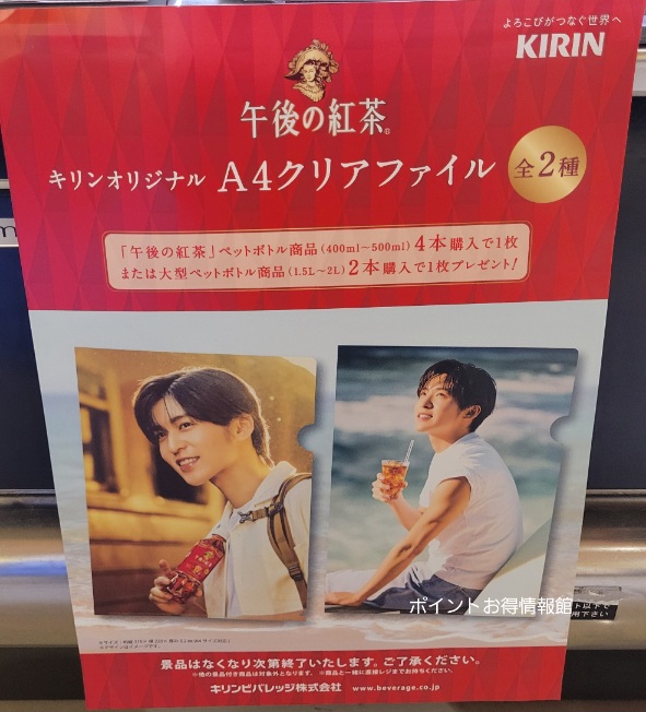 数量限定】午後の紅茶 目黒蓮（めめ）A4クリアファイルが